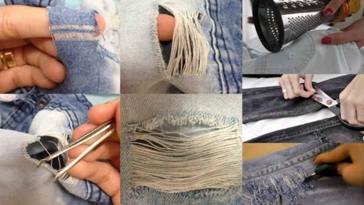 O que usar para desfiar uma calça jeans?